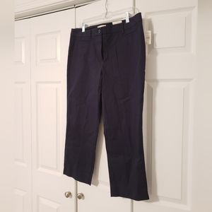 Talbots Navy Blue Crop Pants, Size 14P (NWT)